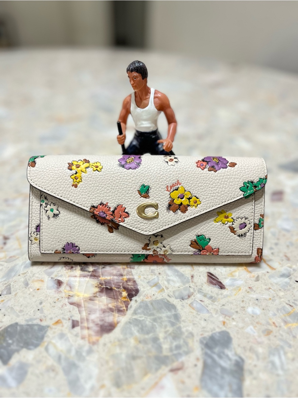 Coach polished pebble leather wallet C4206 NWT
